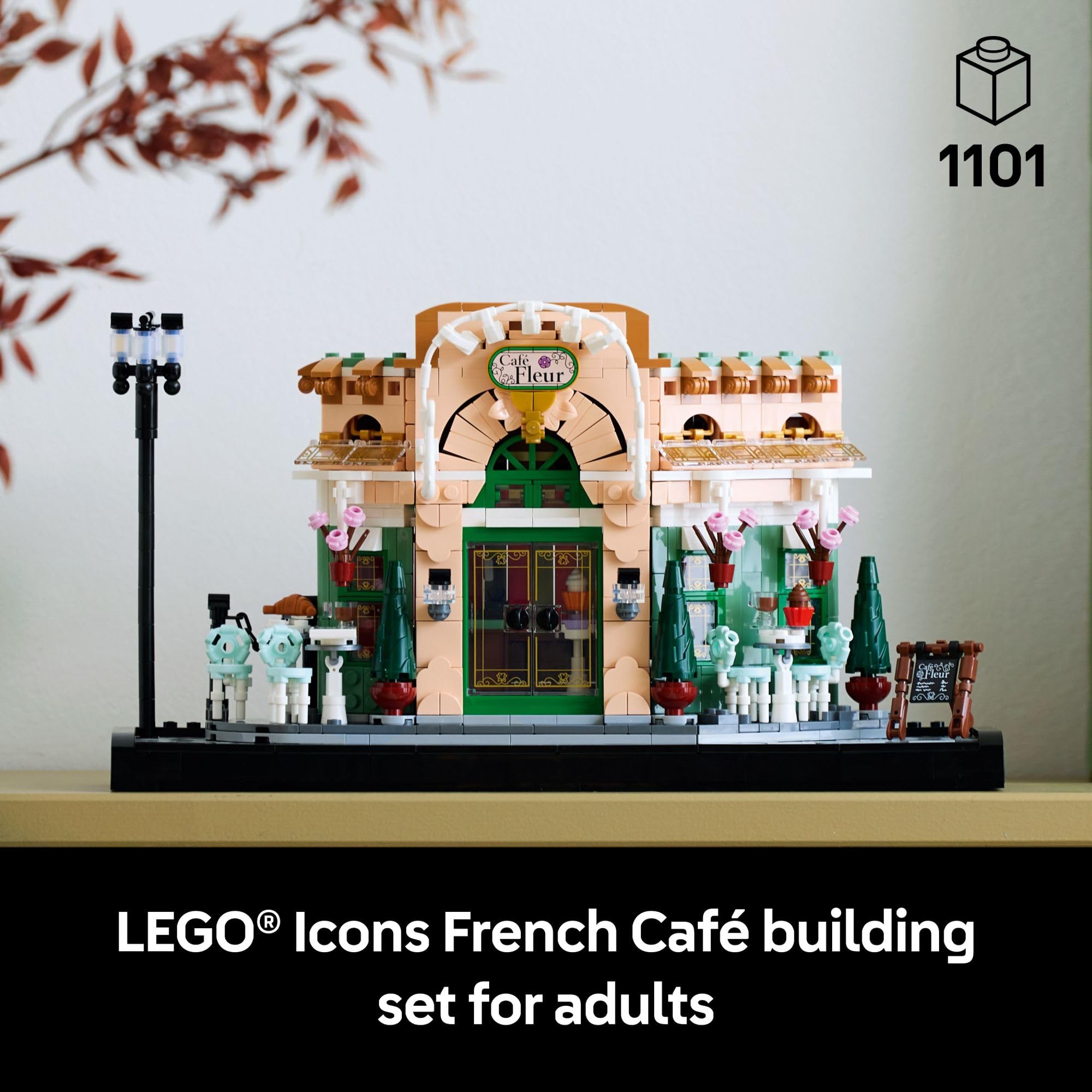 モルタルオブジェ　可愛いカフェ Amazon.com: LEGO Icons French Café Paris Building Kit - DIY Set